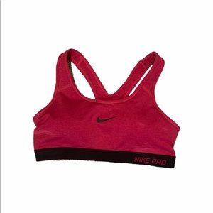 Nike pro sports bra with pads hot pink size medium